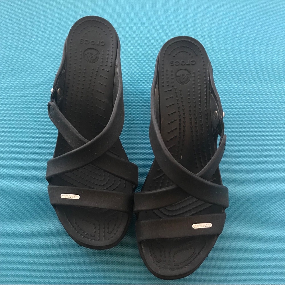CROCS Cyprus IV Strappy Heels. 8m. 💃